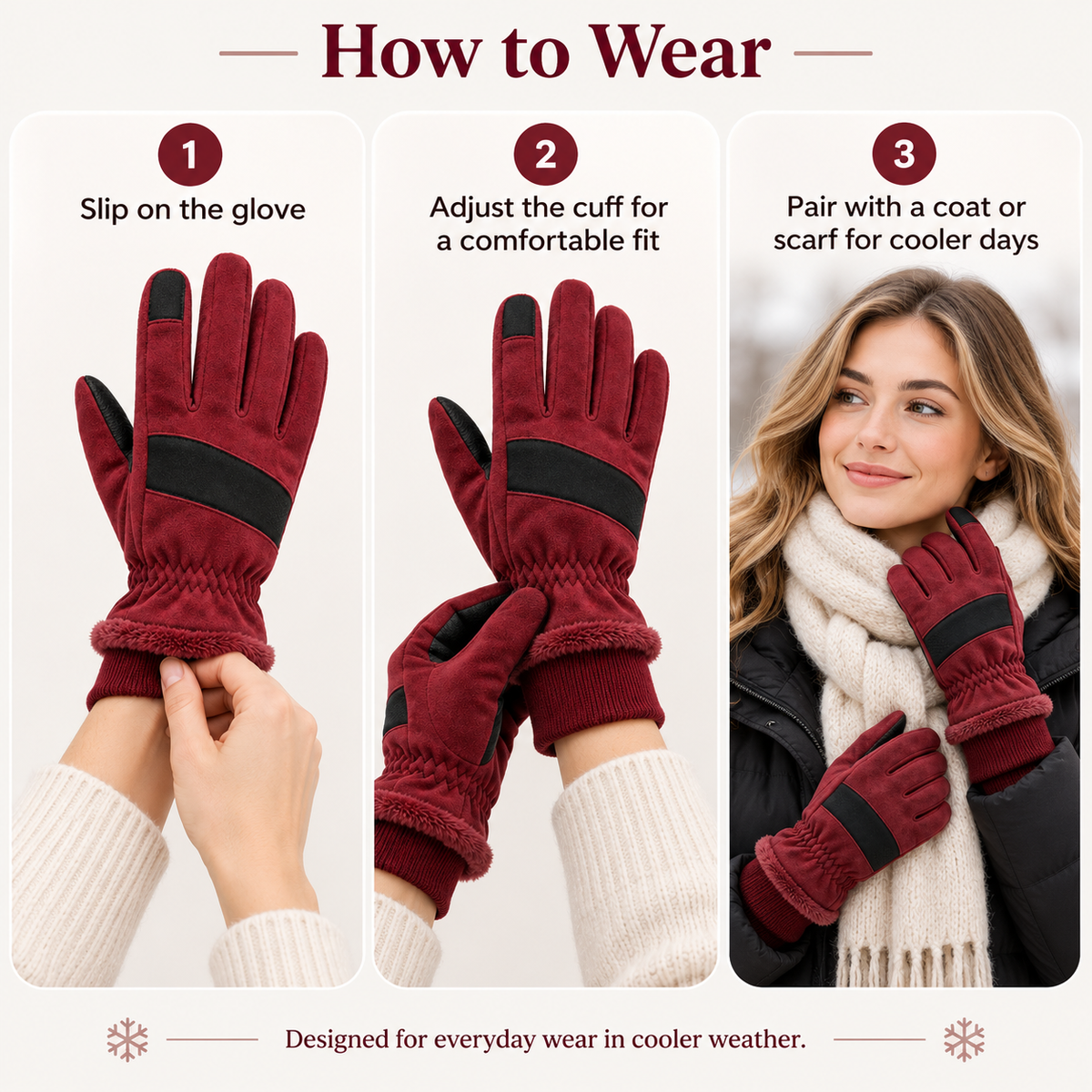 Keepbetterlily®Touchscreen Faux-Suede Winter Gloves