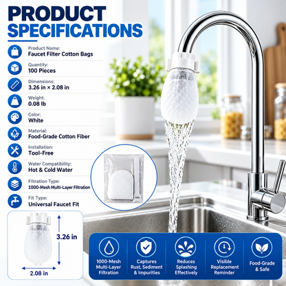 🔥 Limited-Time Special Offer — 💧 Advanced 0.1 μm Nanofiber Faucet Filter Bags