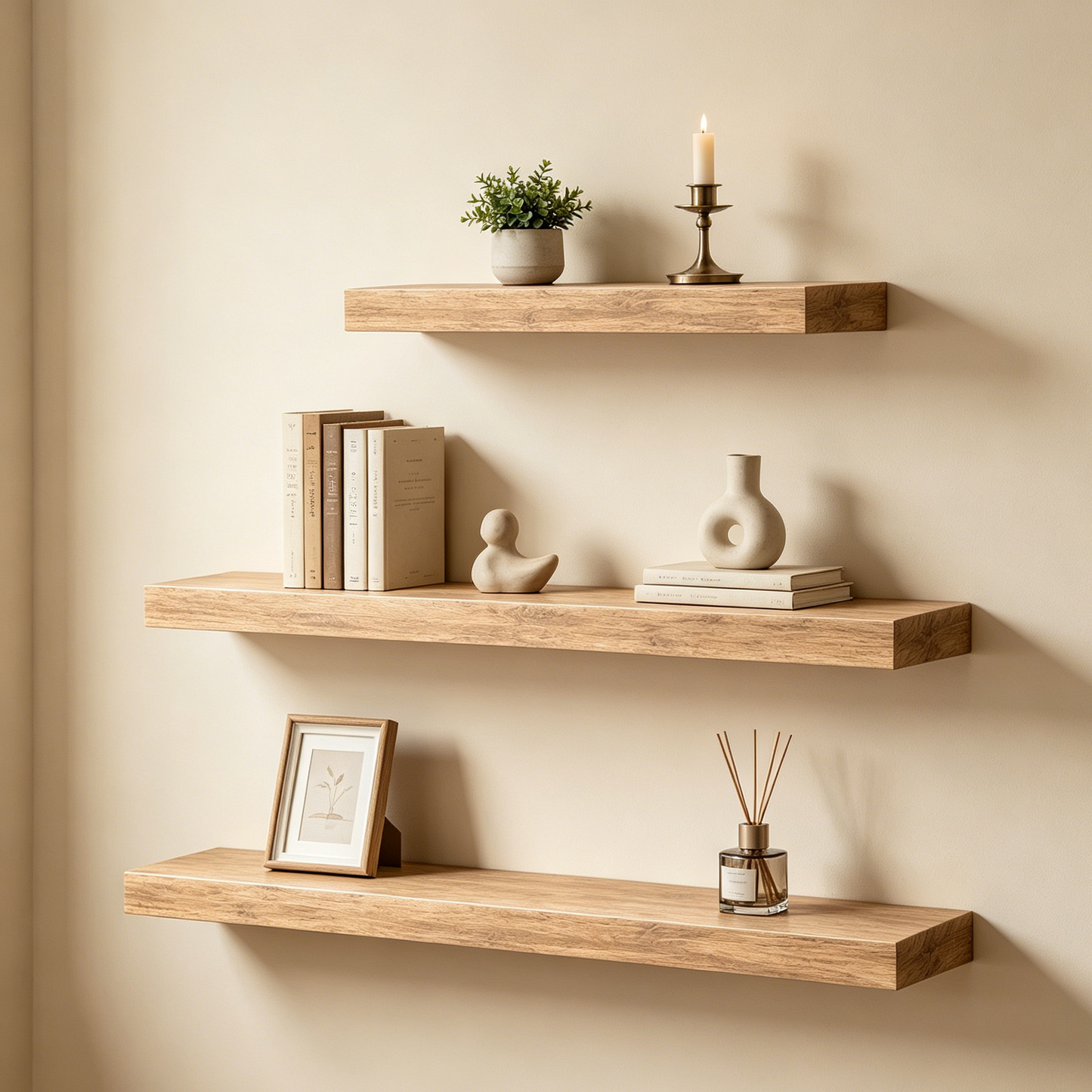 Floating Wall Shelves – Minimalist Wall Mounted Storage for Modern Home Decor