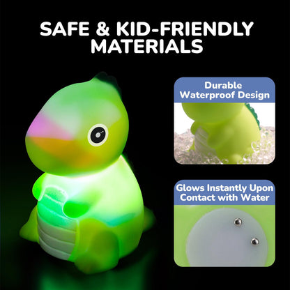 🔥Limited-Time Discount💦BVJ® Baby Light-Up Dinosaur Bath Toy—🎈Lights up in water, changes with temperature, and turns every bath into a fun little adventure.