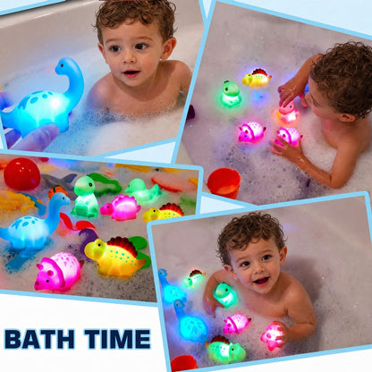 🔥Limited-Time Discount💦BVJ® Baby Light-Up Dinosaur Bath Toy—🎈Lights up in water, changes with temperature, and turns every bath into a fun little adventure.