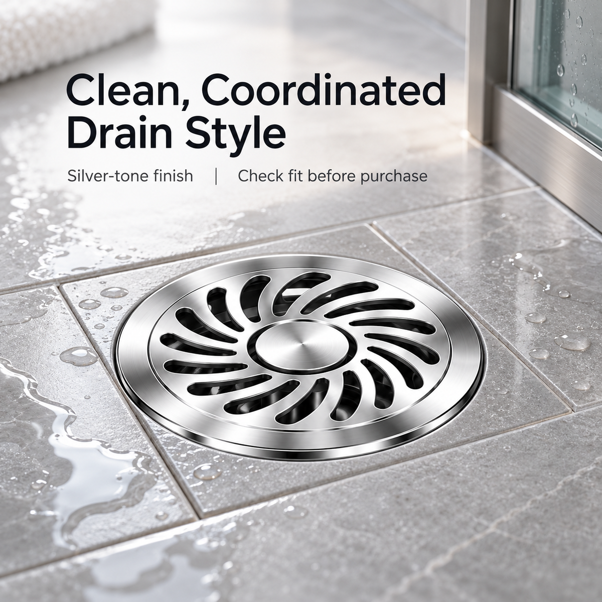 Keepbetterlily Round Floor Drain Insert with Curved Slots