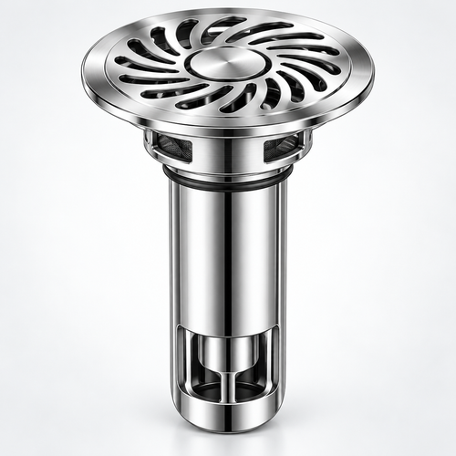 Keepbetterlily Round Floor Drain Insert with Curved Slots