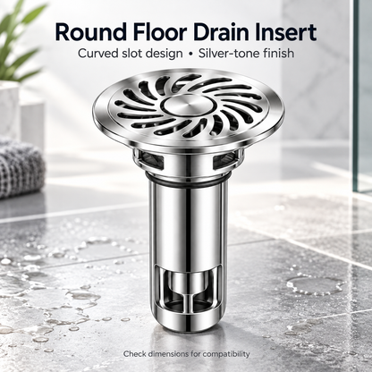 Keepbetterlily Round Floor Drain Insert with Curved Slots
