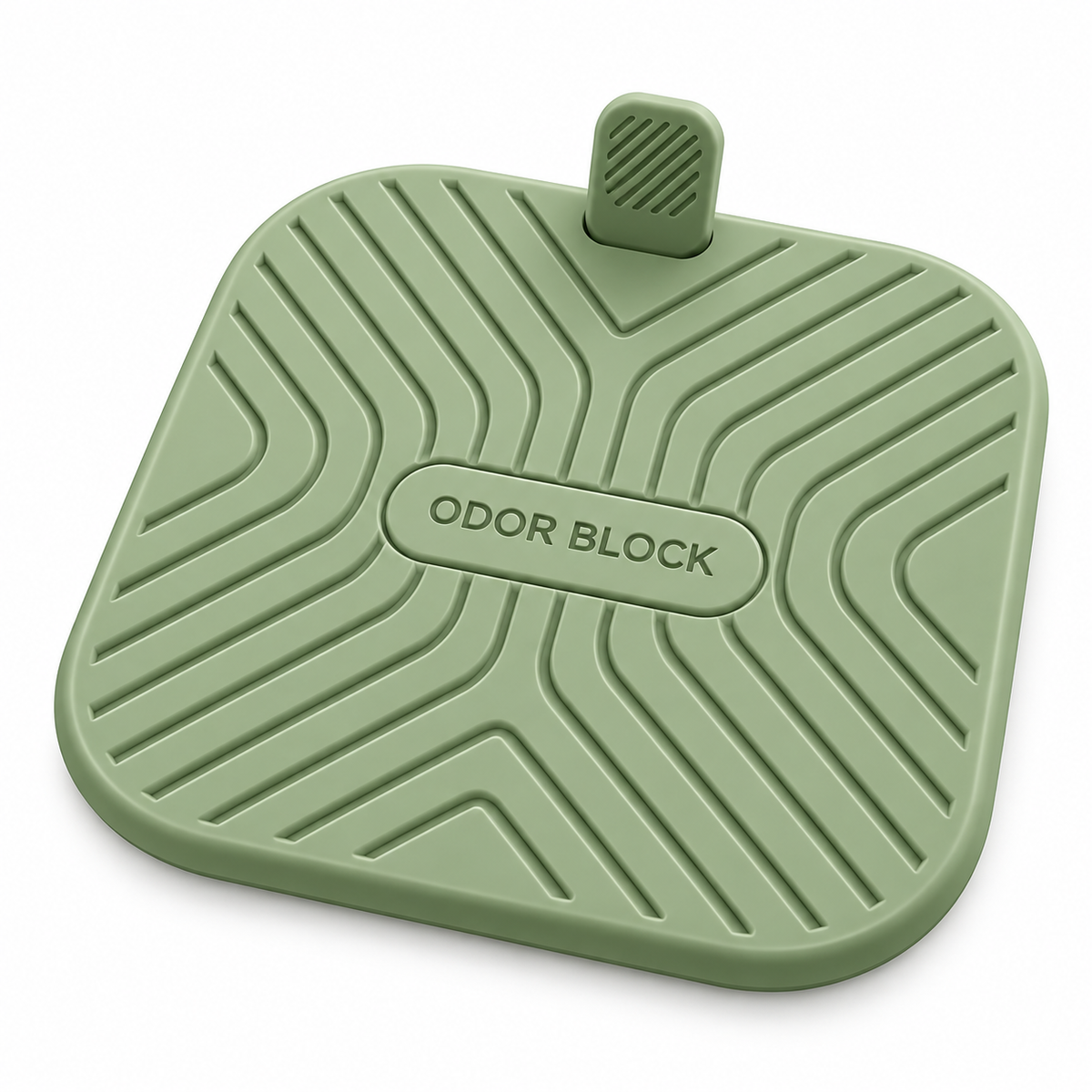 Keepbetterlily Sage Green Drain Cover with Raised Grip Tab