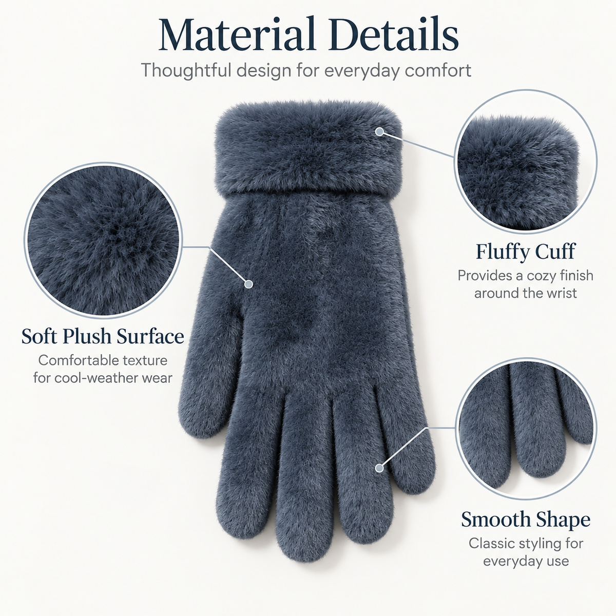 Keepbetterlily® Plush Faux-Fur Winter Gloves
