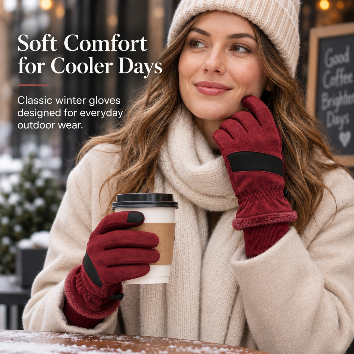 Keepbetterlily®Touchscreen Faux-Suede Winter Gloves