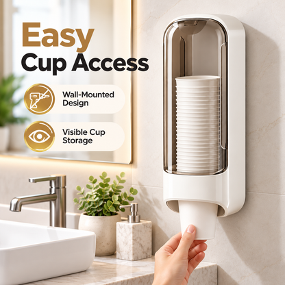 Keepbetterlily Cup Dispenser with Transparent Front Cover
