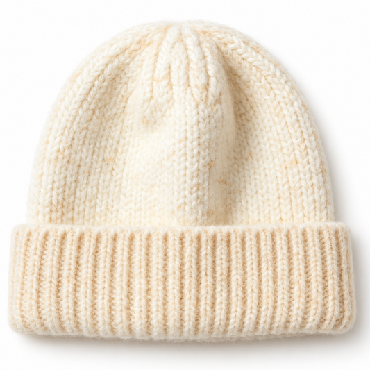 Keepbetterlily®  Chunky Ribbed Knit Folded-Cuff Beanie