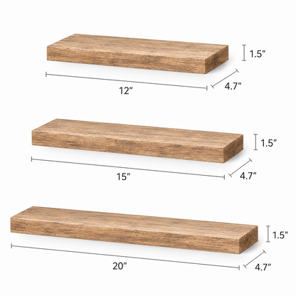 Floating Wall Shelves – Minimalist Wall Mounted Storage for Modern Home Decor