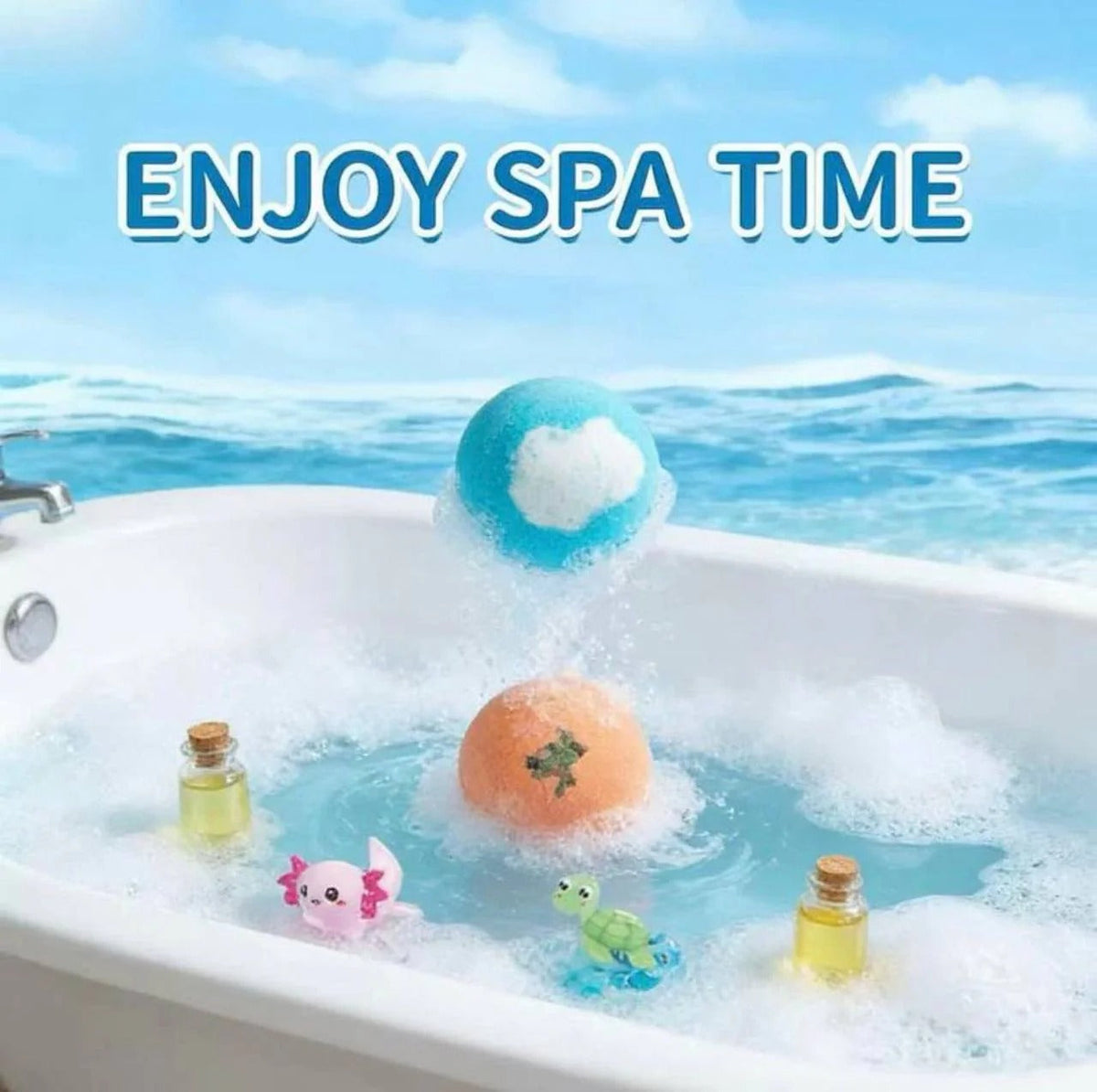 30% 🪴☀️Gentle Kids Bath Bomb Set – Food-Grade Colors, Surprise Toys & Fun Bath Time Adventures