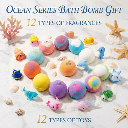 🔥 Limited Time – Save 70% Today❤Gentle Kids Bath Bomb Set 🦘– Food-Grade Colors, Surprise Toys & Fun Bath Time Adventures